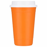 Traveler 16 oz Travel Cup with Sip-Through Lid — Orange (OR) — blank product view — 18