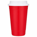 Traveler 16 oz Travel Cup with Sip-Through Lid — Red (RD) — blank product view — 13