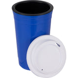 Traveler 16 oz Travel Cup with Sip-Through Lid — Royal (RYL) — blank left angle — 11