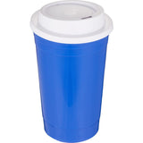Traveler 16 oz Travel Cup with Sip-Through Lid — Royal (RYL) — blank front view — 9