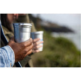 Top Cup by Ball™ 16 oz Aluminum Cup — Gray (GY) — blank front view — 7