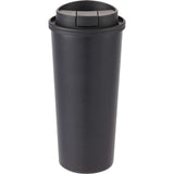 Oscar 16 oz Vacuum Insulated Tumbler with Slide Lid — Black (BK) — blank back view — 31