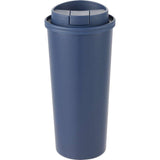 Oscar 16 oz Vacuum Insulated Tumbler with Slide Lid — Navy (NY) — blank back view — 23