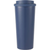 Oscar 16 oz Vacuum Insulated Tumbler with Slide Lid — Navy (NY) — blank front view — 20