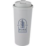 Oscar 16 oz Vacuum Insulated Tumbler with Slide Lid — Stone (ST) — decorated front view — 10