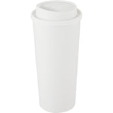 Oscar 16 oz Vacuum Insulated Tumbler with Slide Lid — White (WH) — blank left angle — 9