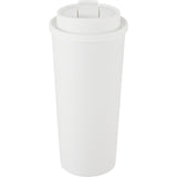 Oscar 16 oz Vacuum Insulated Tumbler with Slide Lid — White (WH) — blank front view — 3