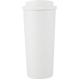 Oscar 16 oz Vacuum Insulated Tumbler with Slide Lid — White (WH) — blank front view — 4