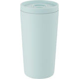 Carissa 14 oz Vacuum Insulated Tumbler with Slide Lid — Blue Agave — blank front view — 32