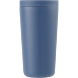 Carissa 14 oz Vacuum Insulated Tumbler with Slide Lid — Nightfall Blue — blank front view — 11