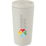 Carissa 14 oz Vacuum Insulated Tumbler with Slide Lid — Tofu (TOFU) — decorated front view — 23