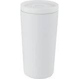Carissa 14 oz Vacuum Insulated Tumbler with Slide Lid — White (WH) — blank front view — 17
