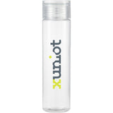 Skinny Mini 10 oz Recycled Bottle — Clear (CL) — decorated front view — 17