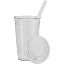 Anna 15 oz Recycled Acrylic Straw Tumbler — White (WH) — blank detail view