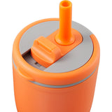 Tango 20 oz Double Wall Tumbler with Silicone Straw — Orange (OR) — blank detail view — 41