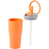 Tango 20 oz Double Wall Tumbler with Silicone Straw — Orange (OR) — blank detail view — 43
