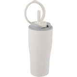 Tango 20 oz Double Wall Tumbler with Silicone Straw — Tan (TN) — blank right angle — 9