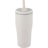 Tango 20 oz Double Wall Tumbler with Silicone Straw — Tan (TN) — blank front view — 3