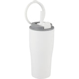 Tango 20 oz Double Wall Tumbler with Silicone Straw — White (WH) — blank right angle — 36