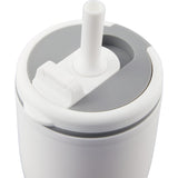 Tango 20 oz Double Wall Tumbler with Silicone Straw — White (WH) — blank detail view — 33