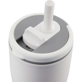 Tango 20 oz Double Wall Tumbler with Silicone Straw — White (WH) — blank detail view — 32