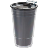 Mipsy 16 oz Recycled Double Wall Tumbler — Black (BK) — blank left angle — 19
