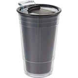 Mipsy 16 oz Recycled Double Wall Tumbler — Black (BK) — blank right angle — 18