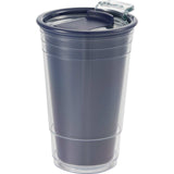 Mipsy 16 oz Recycled Double Wall Tumbler — Navy (NY) — blank left angle — 37