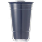Mipsy 16 oz Recycled Double Wall Tumbler — Navy (NY) — blank front view — 31