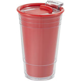Mipsy 16 oz Recycled Double Wall Tumbler — Red (RD) — blank left angle — 10