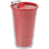 Mipsy 16 oz Recycled Double Wall Tumbler — Red (RD) — blank right angle — 9