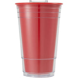 Mipsy 16 oz Recycled Double Wall Tumbler — Red (RD) — blank front view — 4