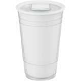 Mipsy 16 oz Recycled Double Wall Tumbler — White (WH) — blank back view — 26