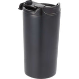 Alivia 16 oz Recycled Vacuum Insulated Tumbler — Black (BK) — blank right angle — 27