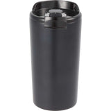 Alivia 16 oz Recycled Vacuum Insulated Tumbler — Black (BK) — blank back view — 26