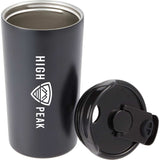 Alivia 16 oz Recycled Vacuum Insulated Tumbler — Black (BK) — decorated detail view — 20