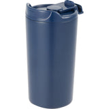 Alivia 16 oz Recycled Vacuum Insulated Tumbler — Navy (NY) — blank left angle — 46