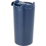 Alivia 16 oz Recycled Vacuum Insulated Tumbler — Navy (NY) — blank right angle — 45