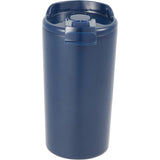 Alivia 16 oz Recycled Vacuum Insulated Tumbler — Navy (NY) — blank back view — 44