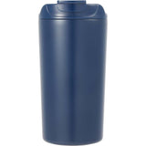 Alivia 16 oz Recycled Vacuum Insulated Tumbler — Navy (NY) — blank front view — 40