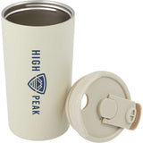 Alivia 16 oz Recycled Vacuum Insulated Tumbler — Tan (TN) — decorated detail view — 2