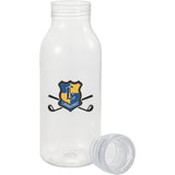 Meka 18 oz RPET Single Wall Sports Bottle — Clear (CL) — decorated detail view — 17