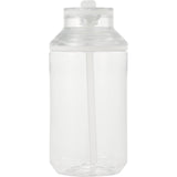 Zach 22 oz RPET Flip-Straw Sports Bottle — Clear (CL) — blank front view — 16