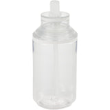 Zach 22 oz RPET Flip-Straw Sports Bottle — Clear (CL) — blank front view — 15