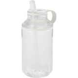 Zach 22 oz RPET Flip-Straw Sports Bottle — Clear (CL) — blank front view — 14
