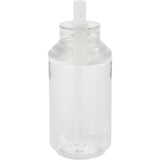 Zach 22 oz RPET Flip-Straw Sports Bottle — Clear (CL) — blank front view — 12