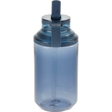 Zach 22 oz RPET Flip-Straw Sports Bottle — Midnight Blue — blank back view — 27