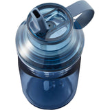 Zach 22 oz RPET Flip-Straw Sports Bottle — Midnight Blue — blank detail view — 25