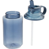 Zach 22 oz RPET Flip-Straw Sports Bottle — Midnight Blue — blank detail view — 26