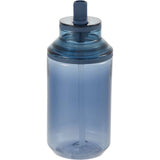 Zach 22 oz RPET Flip-Straw Sports Bottle — Midnight Blue — blank front view — 22